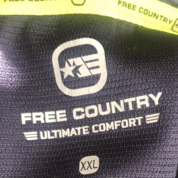 Men’s Free Country Blue Polo Shirt Size XXL Ultimate Comfort Very Soft Material - Picture 4 of 4